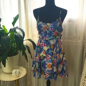 Lucca Couture Blue floral Hawaiian mini